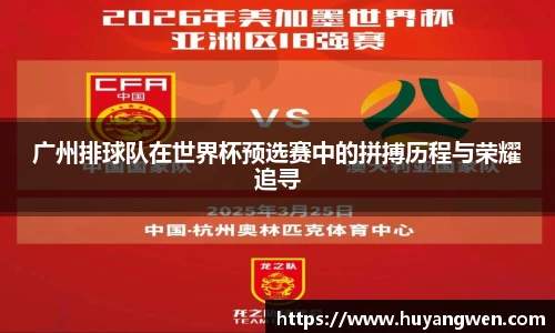 广州排球队在世界杯预选赛中的拼搏历程与荣耀追寻